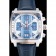 Tag Heuer Monaco 24 Calibre 36 Chronograph Blue And Grey Stripes Dial Blue Leather Strap 622273