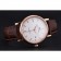 Swiss IWC Portofino Gold Case White Dial Brown Leather Bracelet 622668