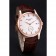 Patek Philippe Calatrava White Dial Diamond Numerals Rose Gold Case Brown Leather Strap 622834