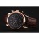 Swiss Vacheron Constantin Traditionnelle Chronograph Black Dial Gold Case Brown Leather Bracelet 1453995