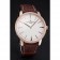Swiss Vacheron Constantin Patrimony Grand Taille White Dial Rose Gold Diamonds Case Brown Leather Bracelet 1454171