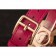 Hermes Classic MOP Dial Magenta Leather Bracelet 801388