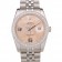 Rolex DateJust Brushed Stainless Steel Case Orange Flowers Dial Diamonds Plated