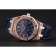 Swiss Audemars Piguet Royal Oak Blue Dial Gold Case With Diamonds Blue Leather Strap