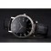 Patek Philippe Calatrava Black Dial Roman Numerals Ribbed Bezel Stainless Steel Case Black Leather Strap