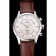 Omega DeVille Silver Bezel with White Dial and Brown Leather Strap 621566