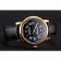 Swiss Cartier Rotonde Annual Calendar Black Dial Gold Case Black Leather Strap