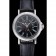 Patek Philippe Perpetual Calendar Retrograde Date Black Dial Engraved Silver Case Black Leather Bracelet 1454146