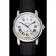Swiss Cartier Rotonde Annual Calendar White Dial Stainless Steel Case Black Leather Strap