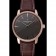 Swiss Vacheron Constantin Patrimony Grand Taille Grey Dial Rose Gold Diamonds Case Brown Leather Bracelet 1454172