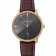 Swiss Vacheron Constantin Patrimony Grey Dial Gold Diamonds Case Brown Leather Bracelet 1454182