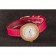 Hermes Classic MOP Dial Magenta Leather Bracelet 801388
