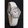 Cartier Ronde White Dial Stainless Steel Case White Leather Strap