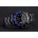 Swiss Rolex GMT Master II Black Dial Blue And Black Bezel Black PVD Case And Bracelet