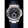 Patek Philippe Nautilus Blue Dial Stainless Steel Case Blue Leather Strap