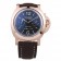Panerai Luminor Rose Gold Case Black Dial Dark Brown Leather Strap