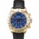 Rolex Daytona Gold Case Blue Dial Black Leather Strap