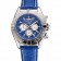 Breitling Chronomat Patrouille De France Blue Dial Stainless Steel Case Blue Leather Strap