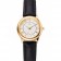 Omega De Ville Prestige Small Seconds White Dial Gold Case Black Leather Strap