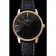 Swiss Vacheron Constantin Patrimony Grand Taille Black Dial Gold Diamond Case Black Leather Bracelet 1454183