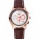Longines Column Wheel White Dial Gold Case Brown Leather Strap