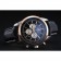 Breitling Transocean Black Dial Black Leather Strap Rose Gold Bezel 98203