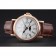 Patek Philippe Perpetual Calendar Retrograde Date White Dial Engraved Rose Gold Case Brown Leather Bracelet 1454148