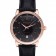 Patek Philippe Swiss Calatrava Ribbed Bezel Black Dial Black Leather Strap 7651