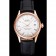 Swiss Rolex Datejust White Dial Rose Gold Case Black Leather Strap