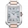 Cartier Tank Anglaise 30mm White Dial Stainless Steel Case Two Tone Bracelet
