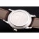 Patek Philippe Calatrava Date White Embossed Dial Stainless Steel Case Brown Leather Strap