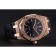 Swiss Audemars Piguet Royal Oak Black Dial Gold Case With Diamonds Black Leather Strap