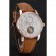 Patek Philippe Grand Complications Day Date Tourbillon White Dial Rose Gold Case Brown Suede Leather Strap 1453813