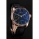 Swiss IWC Portuguese Black Dial Gold Case Black Leather Bracelet 1453918