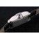 Cartier Tank Anglaise White Tiger Dial Stainless Steel Case Black Leather Bracelet