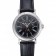 Patek Philippe Perpetual Calendar Retrograde Date Black Dial Engraved Silver Case Black Leather Bracelet 1454146