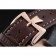 Swiss Vacheron Constantin Patrimony Grand Taille Black Dial Rose Gold Diamonds Case Brown Leather Bracelet 1454174