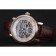 Patek Philippe Grand Complications White Skeleton Dial Rose Gold Case Brown Leather Strap 1453808