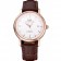 Swiss IWC Portofino Gold Case White Dial Brown Leather Bracelet 622668