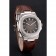 Patek Philippe Nautilus Brown Dial Brushed Stainless Steel Case Brown Leather Strap
