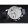 Montblanc Chronograph White Dial Black Leather Bracelet Silver Case 1454114