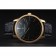 Swiss Vacheron Constantin Patrimony Grand Taille Black Dial Gold Diamond Case Black Leather Bracelet 1454183