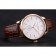 Patek Philippe Calatrava White Dial Rose Gold Case Brown Leather Strap