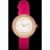 Hermes Classic MOP Dial Magenta Leather Bracelet 801388