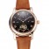 Patek Philippe Grand Complications Day Date Tourbillon Black Dial Rose Gold Case Brown Suede Leather Strap 1453814
