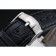 Piaget Emperador Limited Edition Black Dial Engraved Silver Case Black Leather Bracelet 1454136