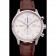 IWC Portugieser Chronograph White Dial Rose Gold Hands And Numerals Steel Case With Diamonds Brown Leather Strap