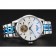 Omega De Ville Moonphase Tourbillon White Dial Stainless Steel Case Two Tone Steel Blue Bracelet