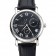 Patek Philippe Geneve Complications Black Dial Stainless Steel Bezel Black Leather Band 622141