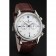 Patek Philippe Chronograph White Dial With Diamond And Blue Markings Stainless Steel Case Brown Leather Strap